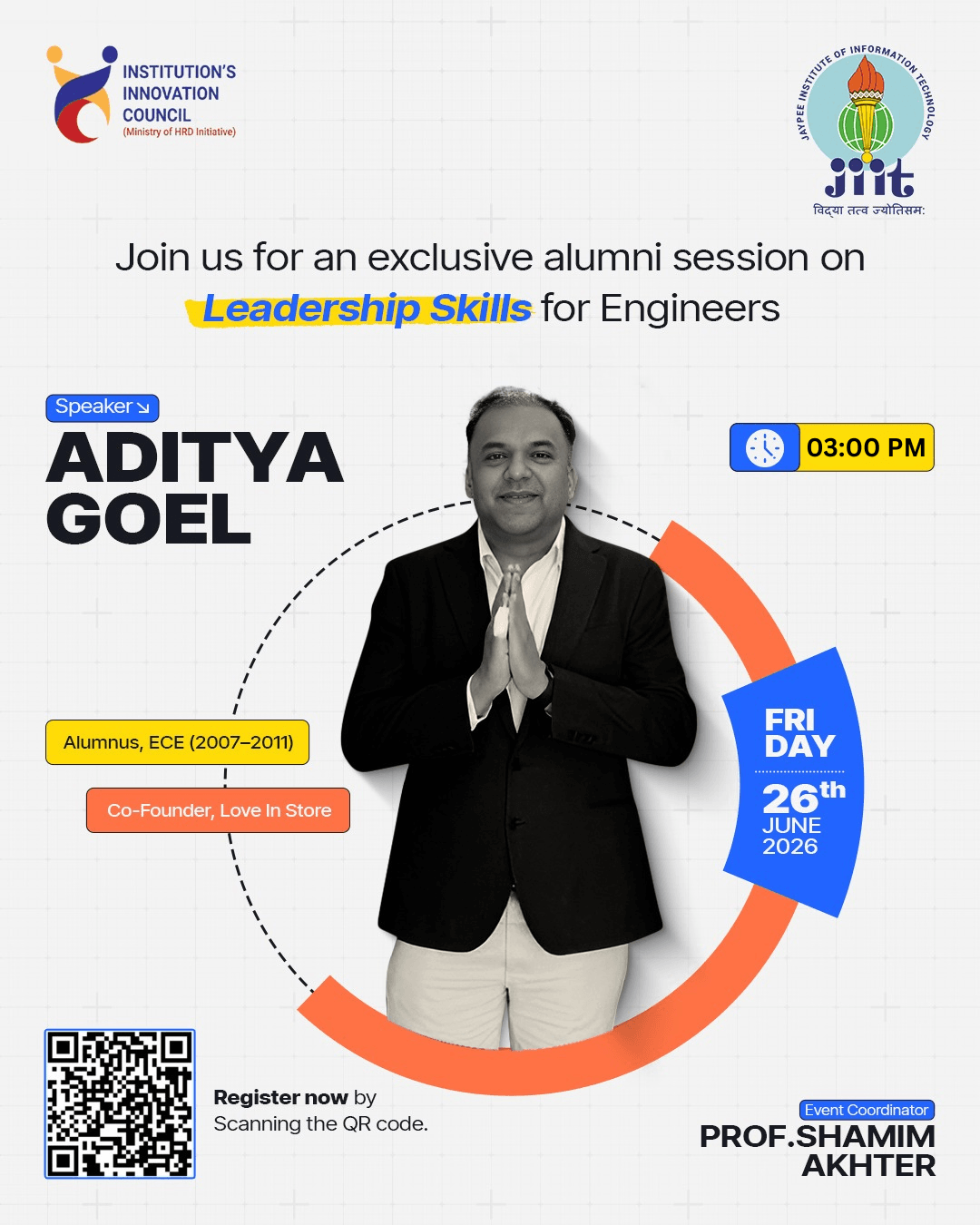 Alumni Session on “Leadership Skills for Engineers” with Aditya Goel